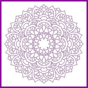 Mandalas Redwork Applique Machine Embroidery Design