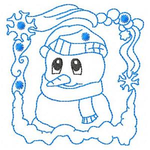 Products: Let It Snow Redwork Applique Machine Embroidery Design