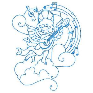 Products: Angels Redwork Applique Machine Embroidery Design