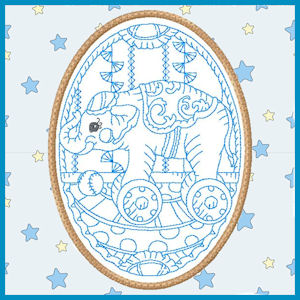 Vintage Toys Redwork Applique Machine Embroidery Design