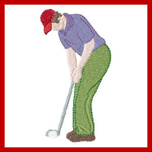 Products: Golf Filled Applique Machine Embroidery Design
