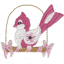 Happy Birds Filled Applique Machine Embroidery Design