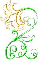 Luscious Lillys Filled Applique Machine Embroidery Design