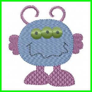 Monsters Filled Applique Machine Embroidery Design
