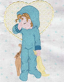 Not Sleepy Filled Applique Machine Embroidery Design