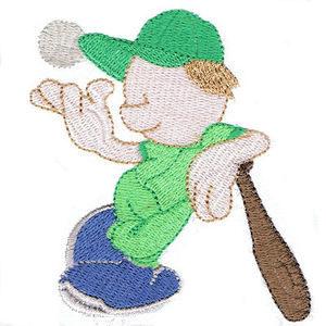 Sporty Boys Filled Applique Machine Embroidery Design