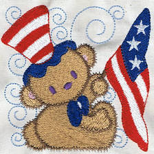 Fourth of July Blocks Filled Applique Machine Embroidery Design