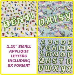 Small Applique Letters - Kreative Kiwi Embroidery Designs
