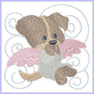 Angel Babies Filled Applique Machine Embroidery Design