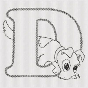 Products: Animal Alphabet Redwork Applique Machine Embroidery Design