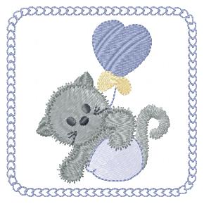 Animal Babies Filled Applique Machine Embroidery Design