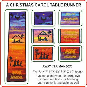 A Christmas Carol - Away in a Manger - Machine Embroidery Catalogue Kreative Kiwi