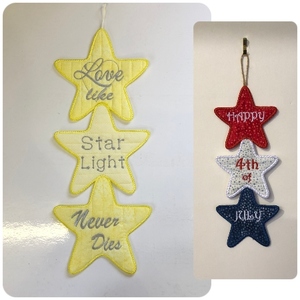 Products: In the hoop Stacked Star