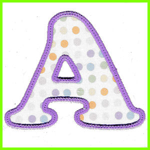 Products: Alphabet 4 sizes Applique Machine Embroidery Design