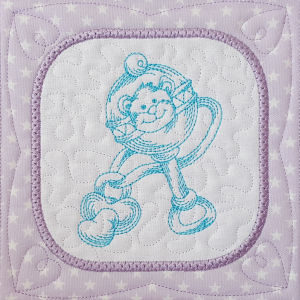 Baby Blocks (in-the-hoop) Redwork Applique Machine Embroidery Design