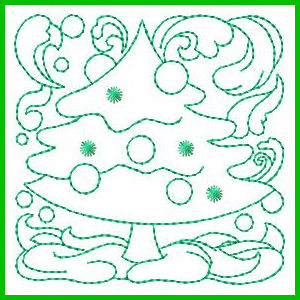 Products: Christmas Blocks PES Redwork Applique Machine Embroidery Design