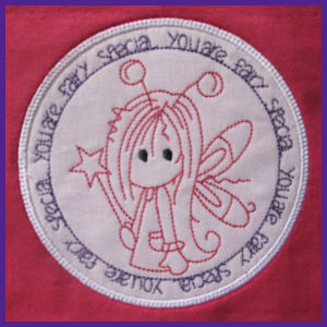 Products: Circle Sayings Redwork Applique Machine Embroidery Design