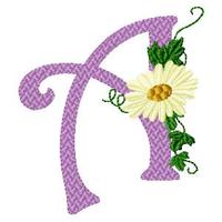 Daisy Alphabet Applique Machine Embroidery Design