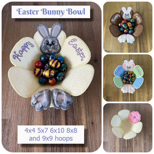 Products: Easter Bunny Bowl - Machine Embroidery Catalogue Kreative Kiwi