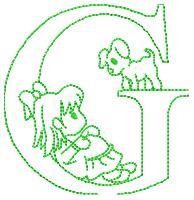 Country Kids Alphabet Applique Machine Embroidery Design