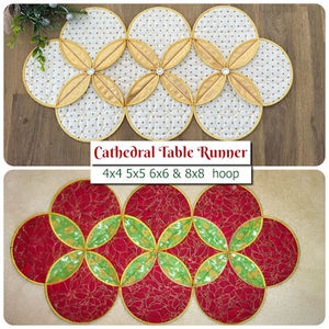 Products: Cathedral Table Runner - Kreative Kiwi Embroidery Designs