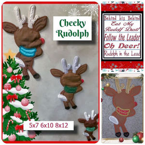 Cheeky Rudolph - Kreative Kiwi Embroidery Designs