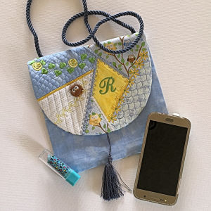 Crazy Patch Shoulder Bag Applique Machine Embroidery Design