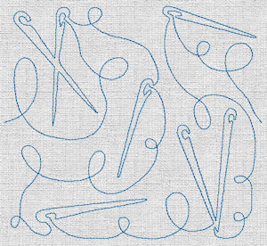 Products: Continuous Lines - Stitching Redwork Applique Machine Embroidery Design