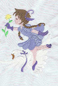 Beautiful Ballerinas Filled Applique Machine Embroidery Design