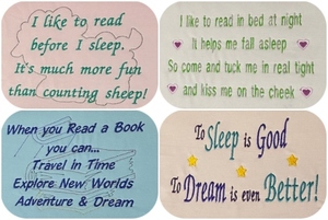 Products: Bedtime Reading Pillow Sayings