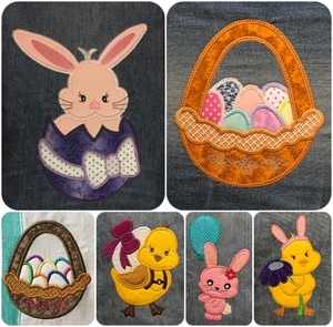 Easter Cuties Applique - Machine Embroidery Catalogue Kreative Kiwi