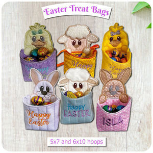 Products: Easter Treat Bags - Kreative Kiwi Embroidery Designs
