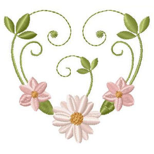 Products: Floral Combo Filled Applique Machine Embroidery Design