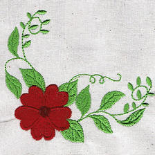 Products: Floral Corners Filled Applique Machine Embroidery Design