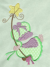Swinging Sunbonnets Applique Machine Embroidery Design