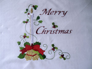 Products: Christmas Candles Filled Applique Machine Embroidery Design