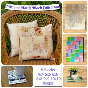 Products: Mix and Match Block Collection - Machine Embroidery Catalogue Kreative Kiwi