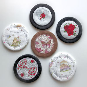 Products: In the hoop Circle Coaster Blank - Machine Embroidery Catalogue Kreative Kiwi