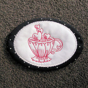 Products: Oval In the hoop Coasters - Machine Embroidery Catalogue Kreative Kiwi