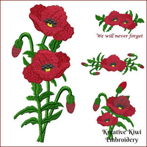 Products: Free Poppy Designs - Machine Embroidery Catalogue Kreative Kiwi