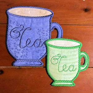 Free in the hoop Tea Cup Coaster