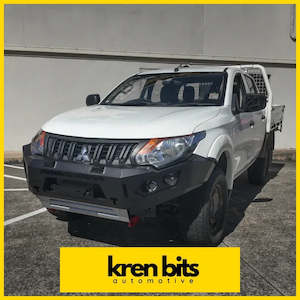 Bullbars: Rockarmor Gt Steel Hoopless Bullbar - Mitsubishi Mq Triton (Full Bar Replacement)