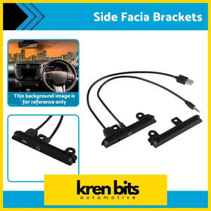 2 DIN Fascia Facia dash kit side trims Brackets+USB AUX port Suitable