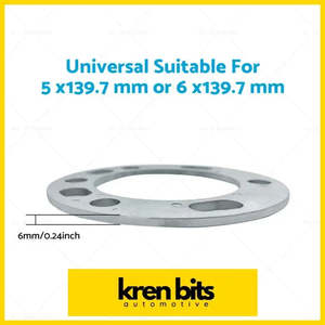 4PCS 6mm Wheel Spacers 6X139.7 PCD 6 Studs Suitable For Hilux Land
