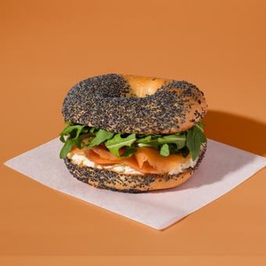 Our Menu: Smoked Salmon & Cream Cheese Bagel Krispy Kreme