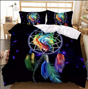 Duvet Covers: Wolf Dream Catcher Bed Spread Duvet Cover