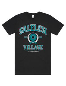Tees: Salelesi Varsity Tee 5050 - AS Colour - Aqua Print