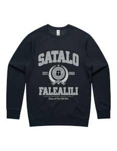 Sweatshirts: Satalo Falealili Varsity Crewneck 5100 - AS Colour - Silver Print