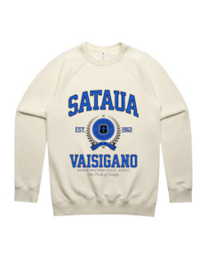 Sataua Varsity Crewneck 5100 - AS Colour - Mid Blue Print