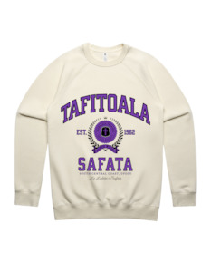 Apparel: Tafitoala Varsity Crewneck 5100 - AS Colour - Purple Print